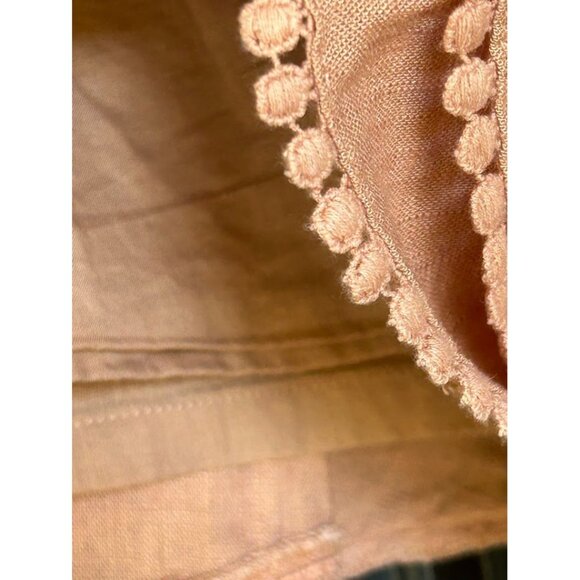 Express Womens Elastic Waist Ruffle Hem Skirt Peach‎ M - Picture 4 of 5